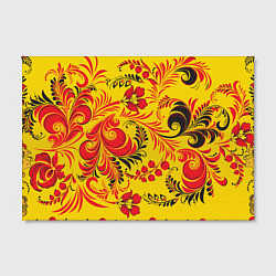 Холст прямоугольный Хохломская Роспись Цветы, цвет: 3D-принт — фото 2