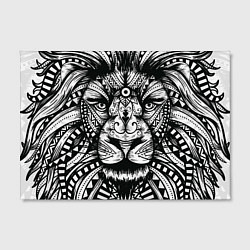 Холст прямоугольный Черно белый Африканский Лев Black and White Lion, цвет: 3D-принт — фото 2