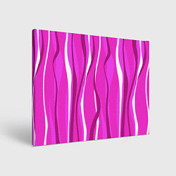 Холст прямоугольный Розовые полосы, цвет: 3D-принт