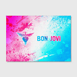 Холст прямоугольный Bon Jovi Neon Gradient, цвет: 3D-принт — фото 2