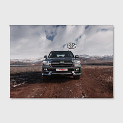 Холст прямоугольный Toyota Land Cruiser in the mountains, цвет: 3D-принт — фото 2