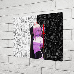 Холст прямоугольный Пауэр с мечом - Человек бензопила, цвет: 3D-принт — фото 2