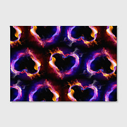 Холст прямоугольный Пламенное сердце - паттерн, цвет: 3D-принт — фото 2