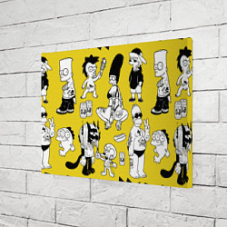 Холст прямоугольный Весёлая компашка мультфильма Симпсоны - полный рас, цвет: 3D-принт — фото 2
