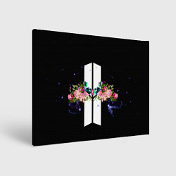 Холст прямоугольный BTS Flowers In Space, цвет: 3D-принт