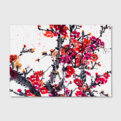 Холст прямоугольный Живописная ветка сакуры, цвет: 3D-принт — фото 2
