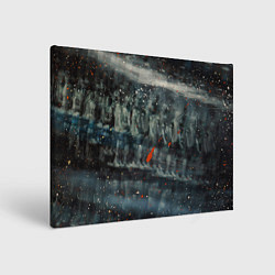 Холст прямоугольный Абстрактные тени и капли красок, цвет: 3D-принт