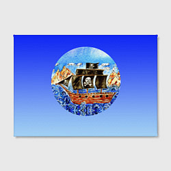Холст прямоугольный Рисунок пиратского корабля, цвет: 3D-принт — фото 2