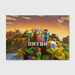 Холст прямоугольный Антон Minecraft, цвет: 3D-принт — фото 2