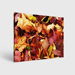 Холст прямоугольный Куча осенних листьев, цвет: 3D-принт