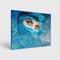 Холст прямоугольный Синеглазая девушка в хиджабе, цвет: 3D-принт
