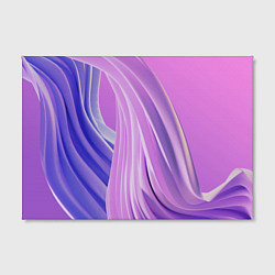 Холст прямоугольный Волнообразные абстрактные розовые паттерны, цвет: 3D-принт — фото 2