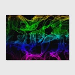 Холст прямоугольный Разноцветный неоновый дым, цвет: 3D-принт — фото 2