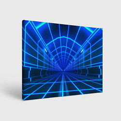 Холст прямоугольный Неоновый туннель, цвет: 3D-принт