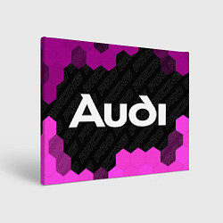 Холст прямоугольный Audi pro racing: надпись и символ, цвет: 3D-принт