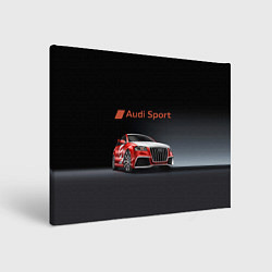 Холст прямоугольный Audi sport - racing team, цвет: 3D-принт