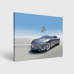 Холст прямоугольный Buick concept в пустыне, цвет: 3D-принт