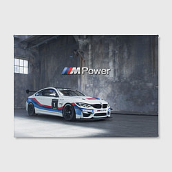 Холст прямоугольный BMW M4 GT4 - racing team - motorsport, цвет: 3D-принт — фото 2