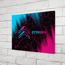 Холст прямоугольный Citroen - neon gradient: надпись и символ, цвет: 3D-принт — фото 2