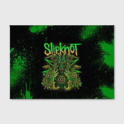 Холст прямоугольный Slipknot green satan, цвет: 3D-принт — фото 2