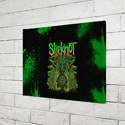 Холст прямоугольный Slipknot green satan, цвет: 3D-принт — фото 2