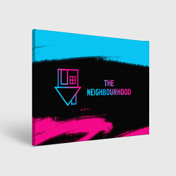 Холст прямоугольный The Neighbourhood - neon gradient: надпись и симво, цвет: 3D-принт