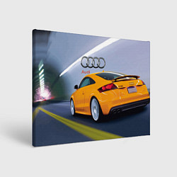 Холст прямоугольный Audi TT мчится в тоннеле, цвет: 3D-принт