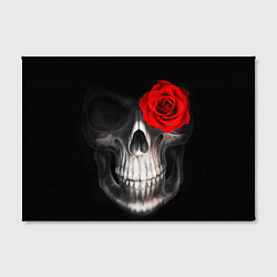 Холст прямоугольный Роза на черепе, цвет: 3D-принт — фото 2