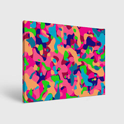 Холст прямоугольный Абстракция в психоделических цветах, цвет: 3D-принт