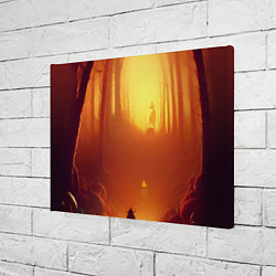 Холст прямоугольный Темная ведьма колдует в жутком лесу, цвет: 3D-принт — фото 2