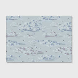 Холст прямоугольный Полёт птиц ласточек, цвет: 3D-принт — фото 2