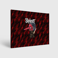 Холст прямоугольный Slipknot красные молнии, цвет: 3D-принт