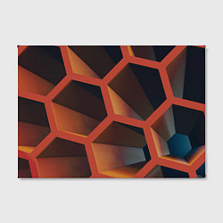 Холст прямоугольный Абстрактные шестигранные фигуры, цвет: 3D-принт — фото 2