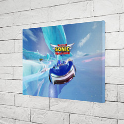 Холст прямоугольный Team Sonic racing - hedgehog - speed, цвет: 3D-принт — фото 2