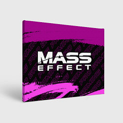 Холст прямоугольный Mass Effect pro gaming: надпись и символ, цвет: 3D-принт