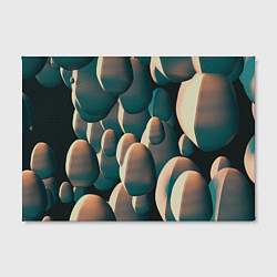 Холст прямоугольный Множество абстрактных летающих камней, цвет: 3D-принт — фото 2