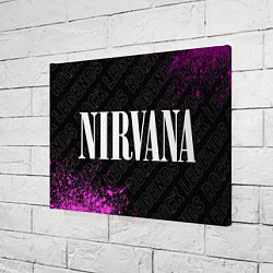 Холст прямоугольный Nirvana rock legends: надпись и символ, цвет: 3D-принт — фото 2