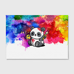 Холст прямоугольный Милый пандёныш - великий художник, цвет: 3D-принт — фото 2