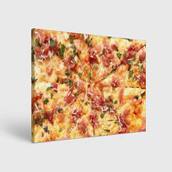 Холст прямоугольный Вкусная пицца, цвет: 3D-принт