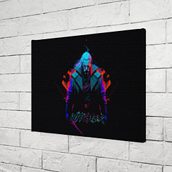 Холст прямоугольный Witcher in neon style, цвет: 3D-принт — фото 2