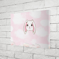 Холст прямоугольный Милый белый кролик, цвет: 3D-принт — фото 2
