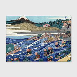 Холст прямоугольный Кацусика Хокусай сон жены рыбака - японская гравюр, цвет: 3D-принт — фото 2