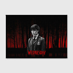 Холст прямоугольный Wednesday темный фон, цвет: 3D-принт — фото 2