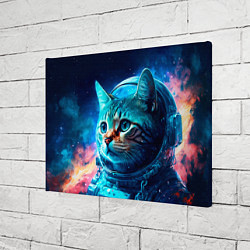 Холст прямоугольный Кот космонавт и звезды, цвет: 3D-принт — фото 2