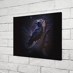 Холст прямоугольный Ворон во мраке, цвет: 3D-принт — фото 2