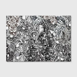 Холст прямоугольный Татуировки черепов, цвет: 3D-принт — фото 2