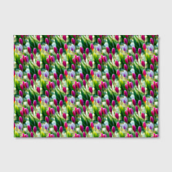 Холст прямоугольный Весенние тюльпаны и подснежники, цвет: 3D-принт — фото 2