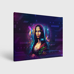 Холст прямоугольный Cyberpunk Mona Lisa, цвет: 3D-принт