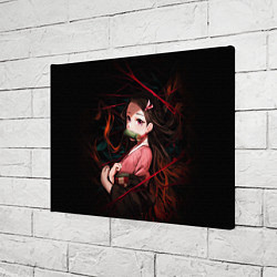 Холст прямоугольный Nezuko Demon Slayer art, цвет: 3D-принт — фото 2