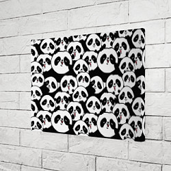 Холст прямоугольный Весёлые панды, цвет: 3D-принт — фото 2